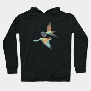 Bee-eater in Flight Illustration Hoodie